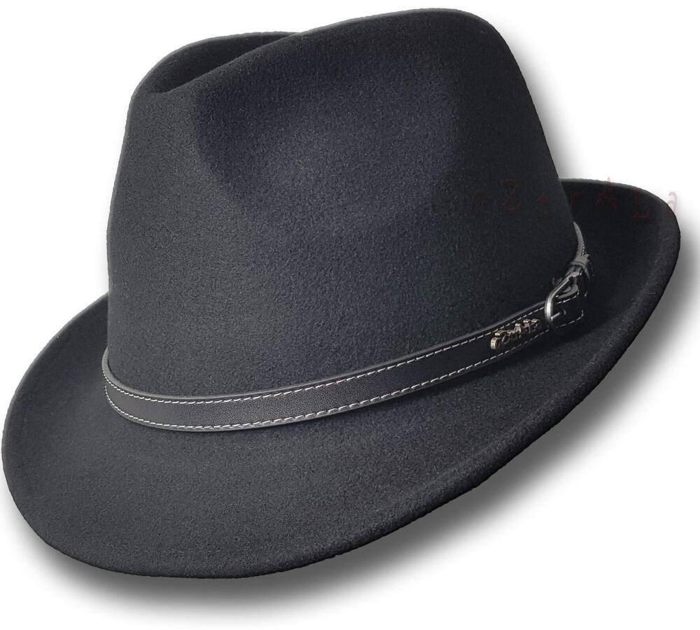 7333 Trilby Felt Hat Australian Wool Leather Band Fedora Fur / Bucket HW03
